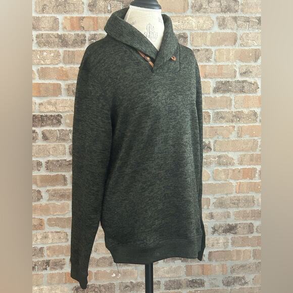 Le 31 par simons forest green pullover sweater shawl neck women’s sz medium knit - Picture 2 of 11